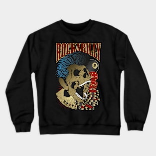 Rockabilly Skull Crewneck Sweatshirt